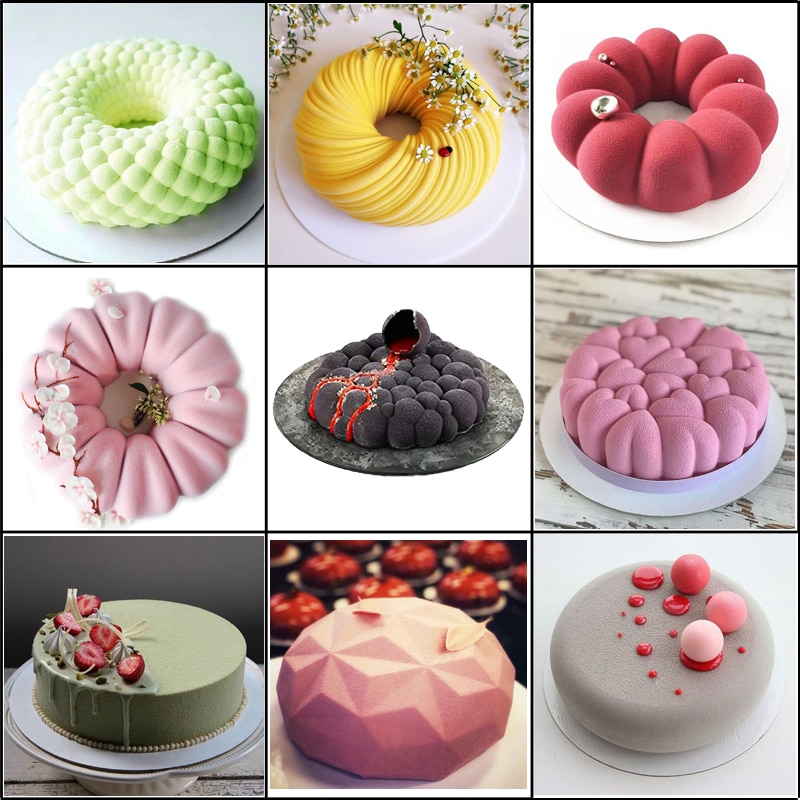 Agiberg Moule à gâteau multi-usages en silicone rond amour moule à gâteau  en couches en forme de coeur 